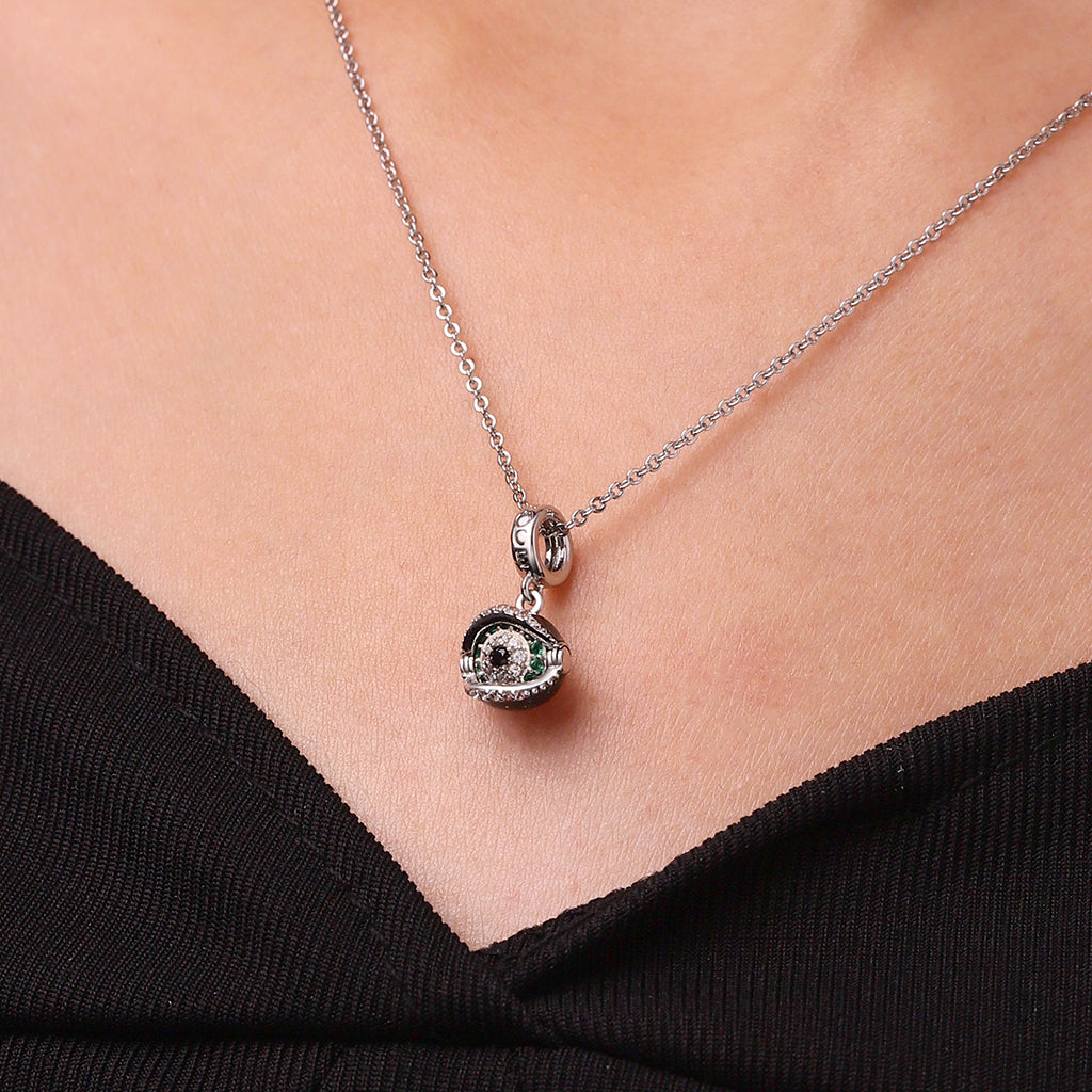 Gnoce Halloween Rotatable Devil Eye Pendant Dangle Charm_7