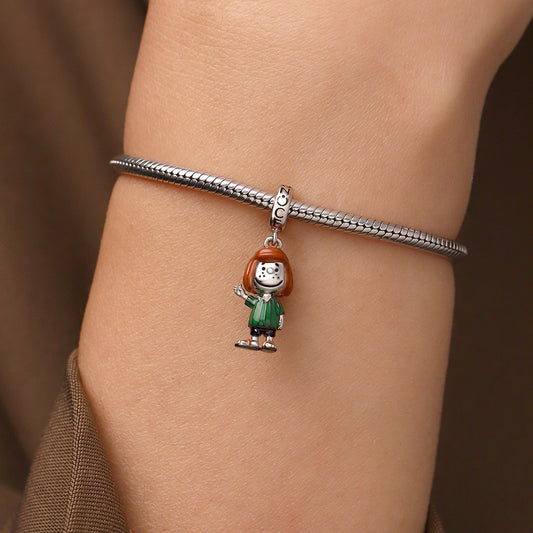 Gnoce Peanuts Peppermint Patty Pendant Dangle Charm_7