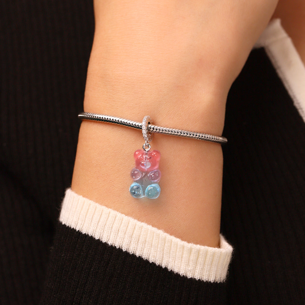 Gnoce Gummy Bear CZ Pave Pendant Dangle Charm_5