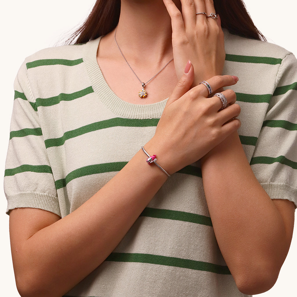 Gnoce Valentine's Day Gnome Holding Star Cane Birthstone Charm_6