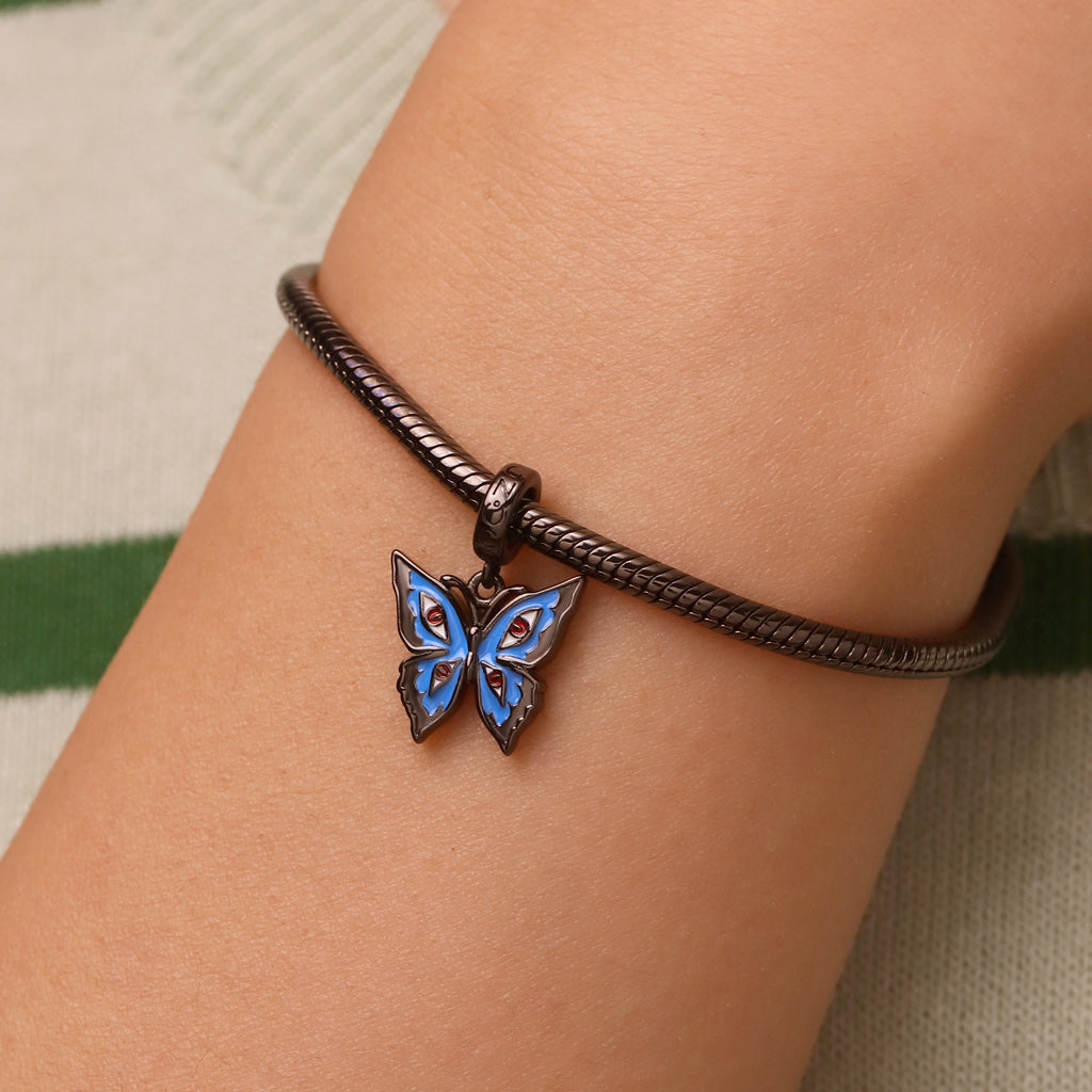 Gnoce Little Goody Two Shoes Blue Walpurga Butterfly Charm_5