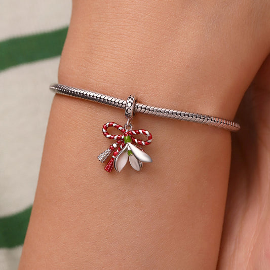 Gnoce March Martisor Flower Lucky Pendant Dangle Charm_6