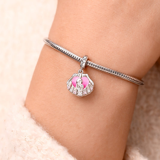 Gnoce Rotatable Shell Mother's Day Personalized Photo Charm_4