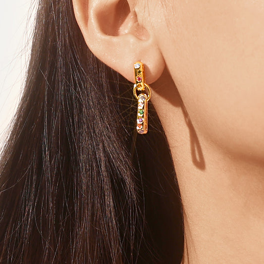 Gnoce Fancy Color Mixed Shape Vintage Earrings_6