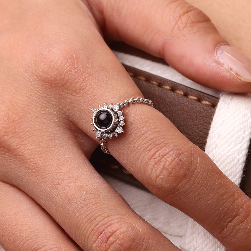 Gnoce Projection Photo Bead Chain Adjustable Ring_7