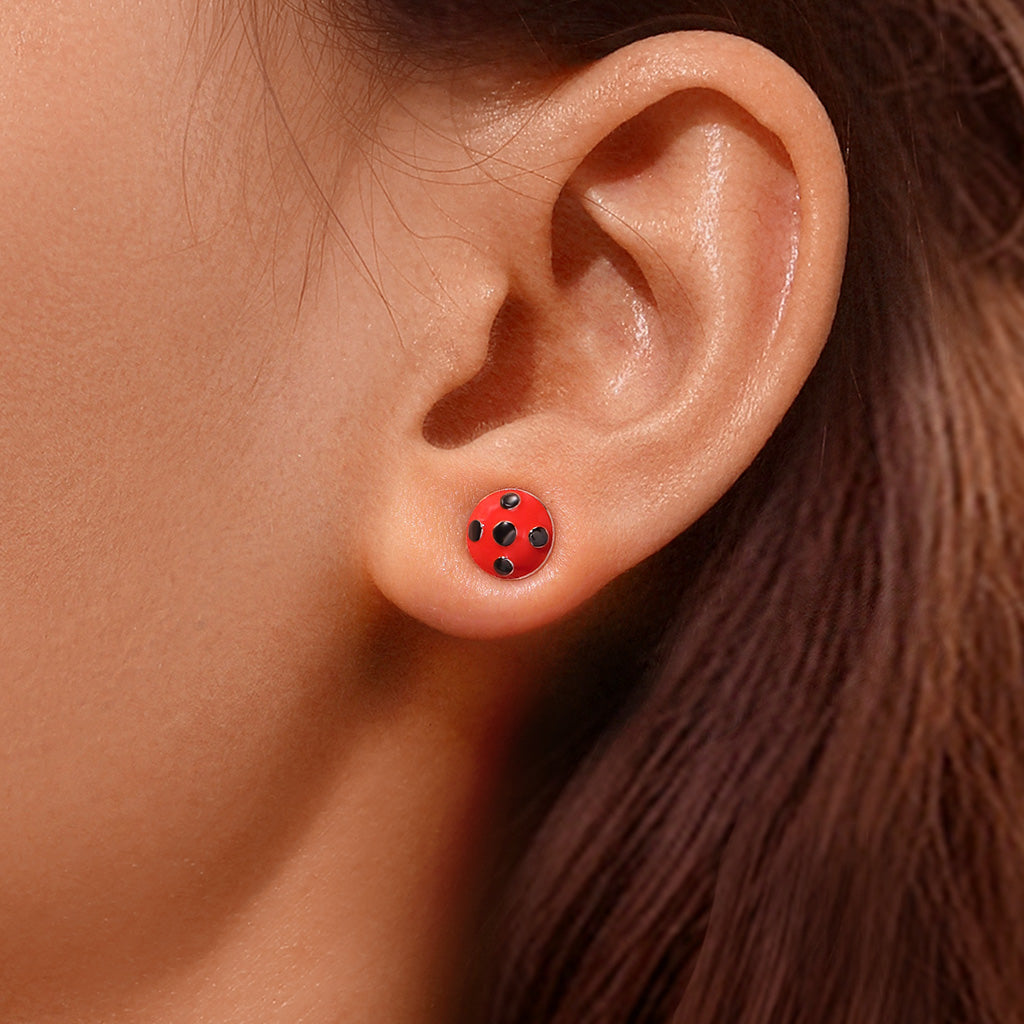Gnoce Zag Heroez Miraculous - Ladybug Stud Earrings_6