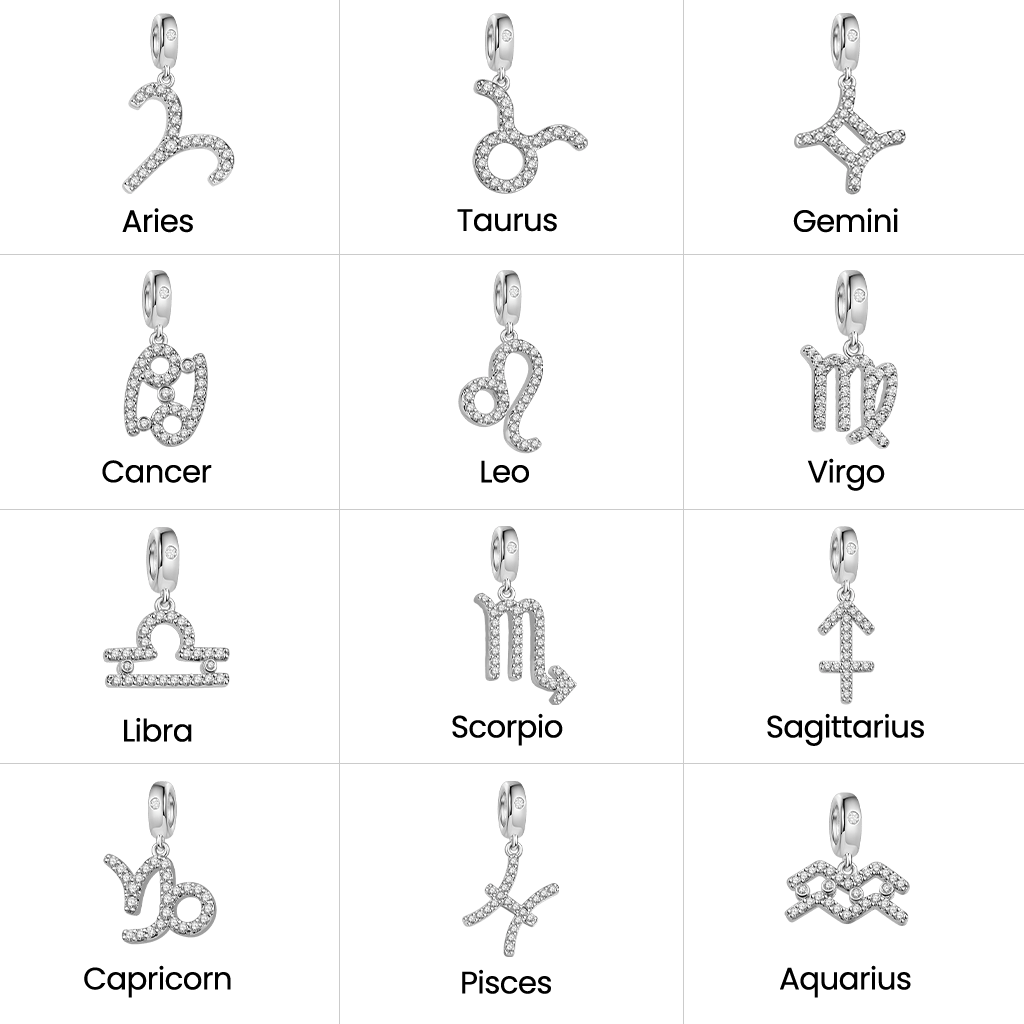 Gnoce "Under Lucky Stars" Charm constellation Bead Sterling Silver with Cz_2