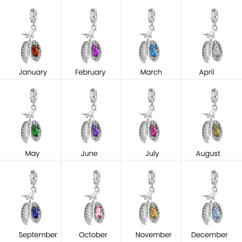 Gnoce Openable Venus flytrap Birthstone Pendant Dangle Charm_9