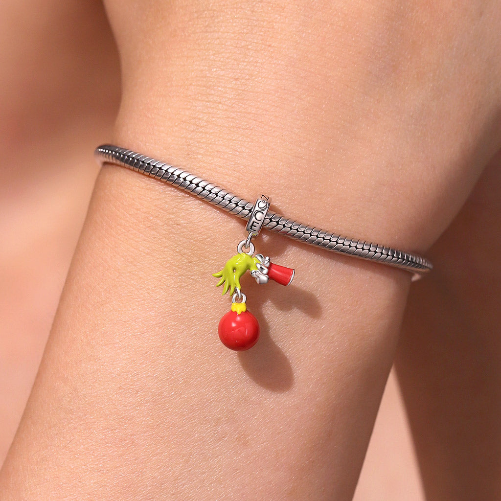 Gnoce Grinch Christmas Ball Pendant Dangle Charm_6