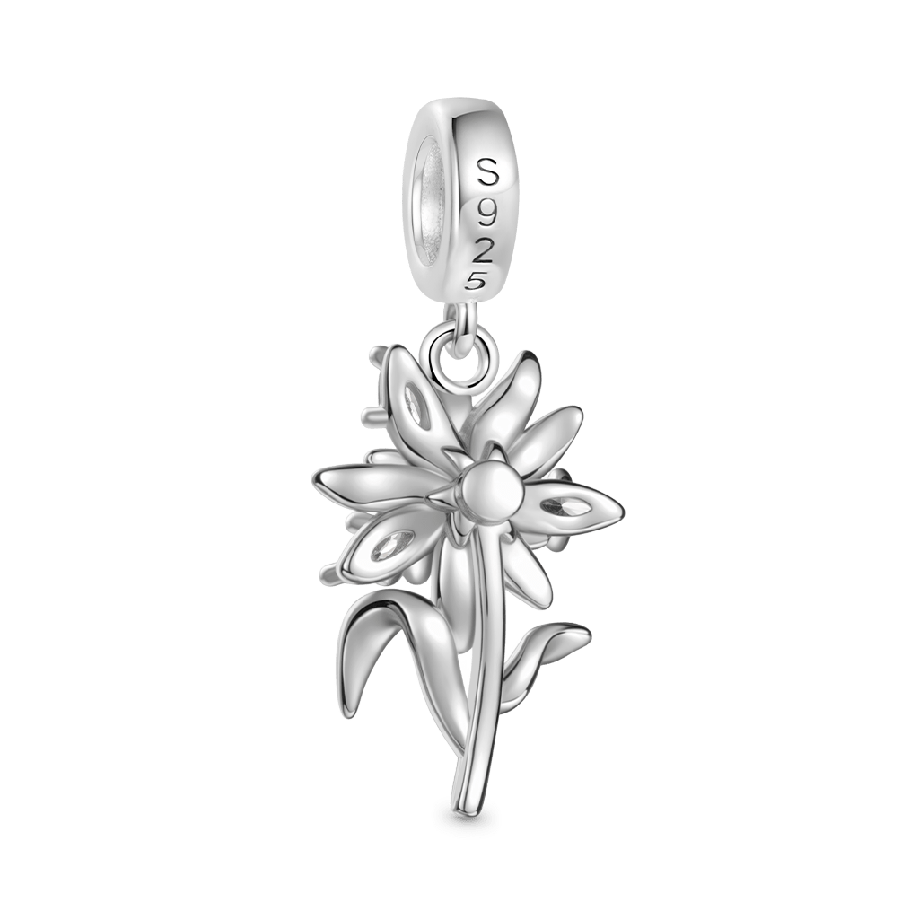 Gnoce Edelweiss Flower Beads Pendant Dangle Charm_6
