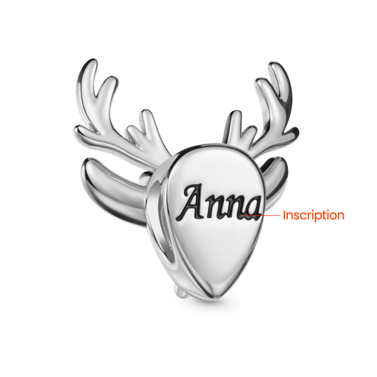 Gnoce Christmas Elk Birthstone Engravable Charm_5