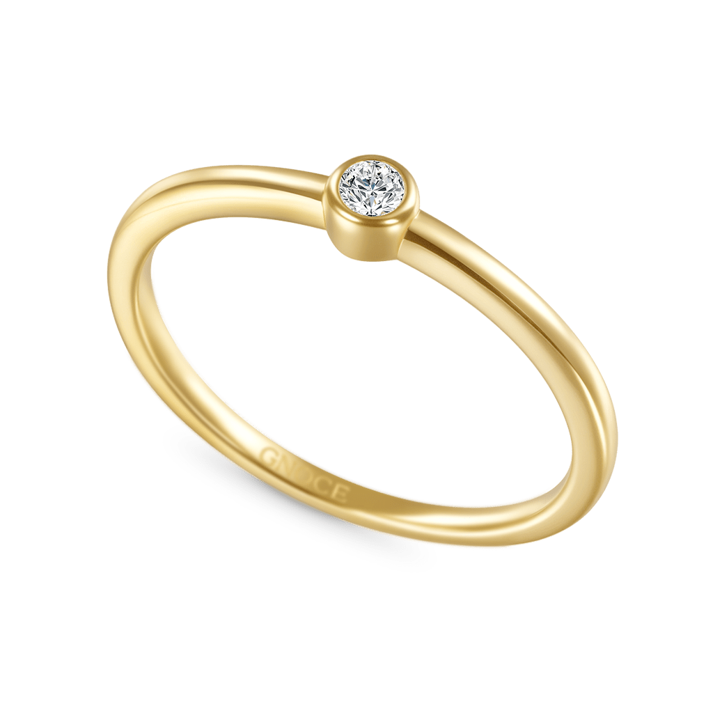 Gnoce 14K/10K Solid Gold Moissanite Minimalist Promise Ring_5