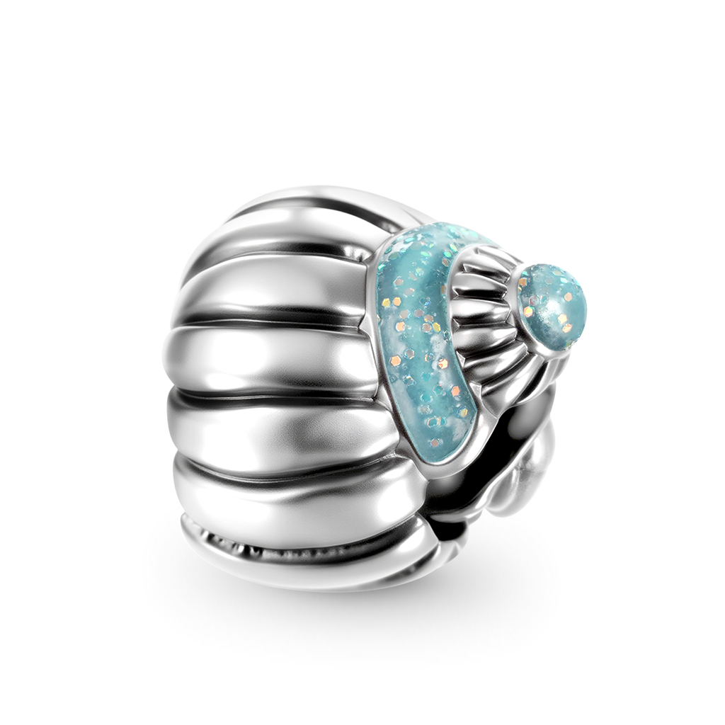 Gnoce Hermit Crab Glow-in-the-Dark Charm Platinum-plated Silver Blend_5