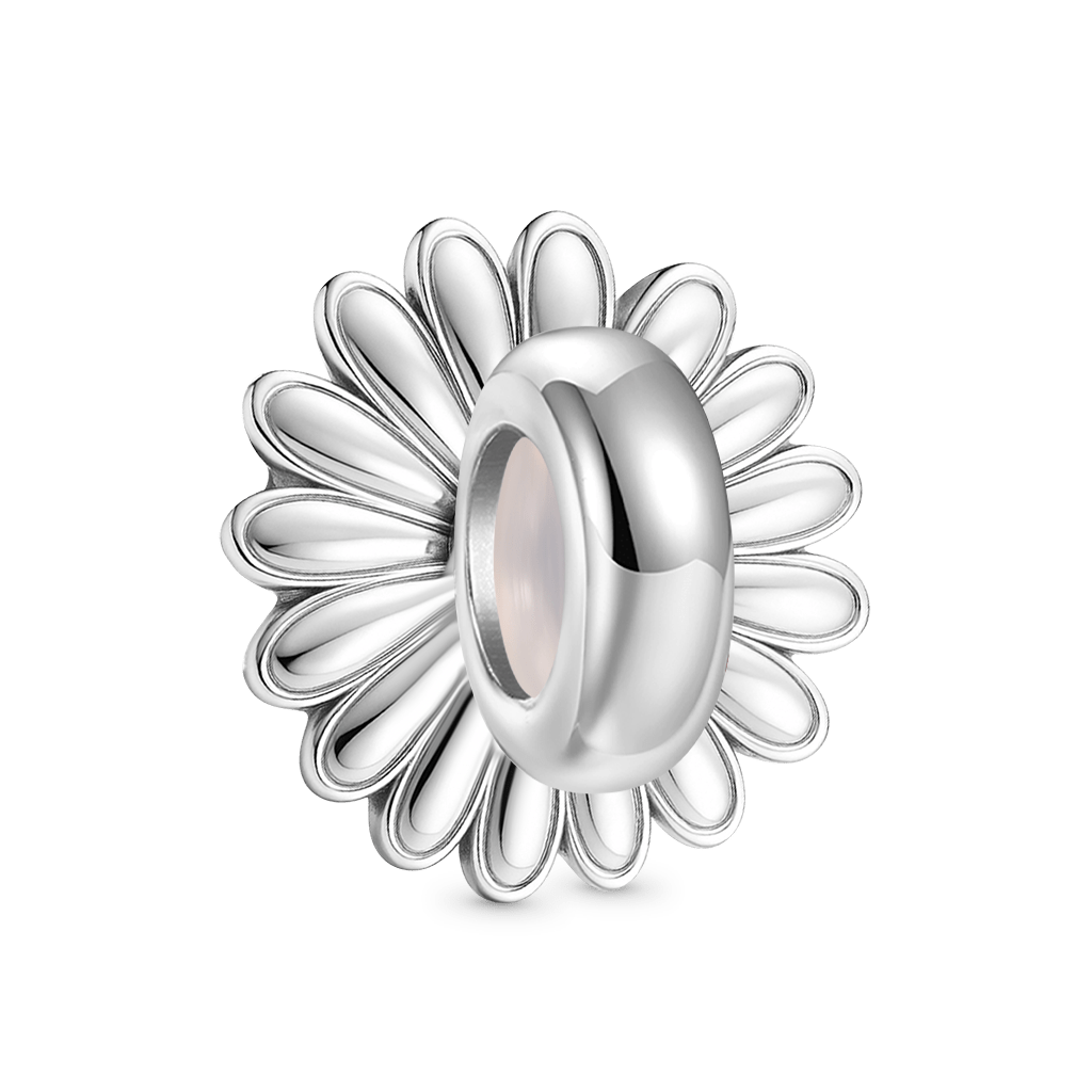 Gnoce Daisy Cat Charm Platinum-plated Silver Blend_5