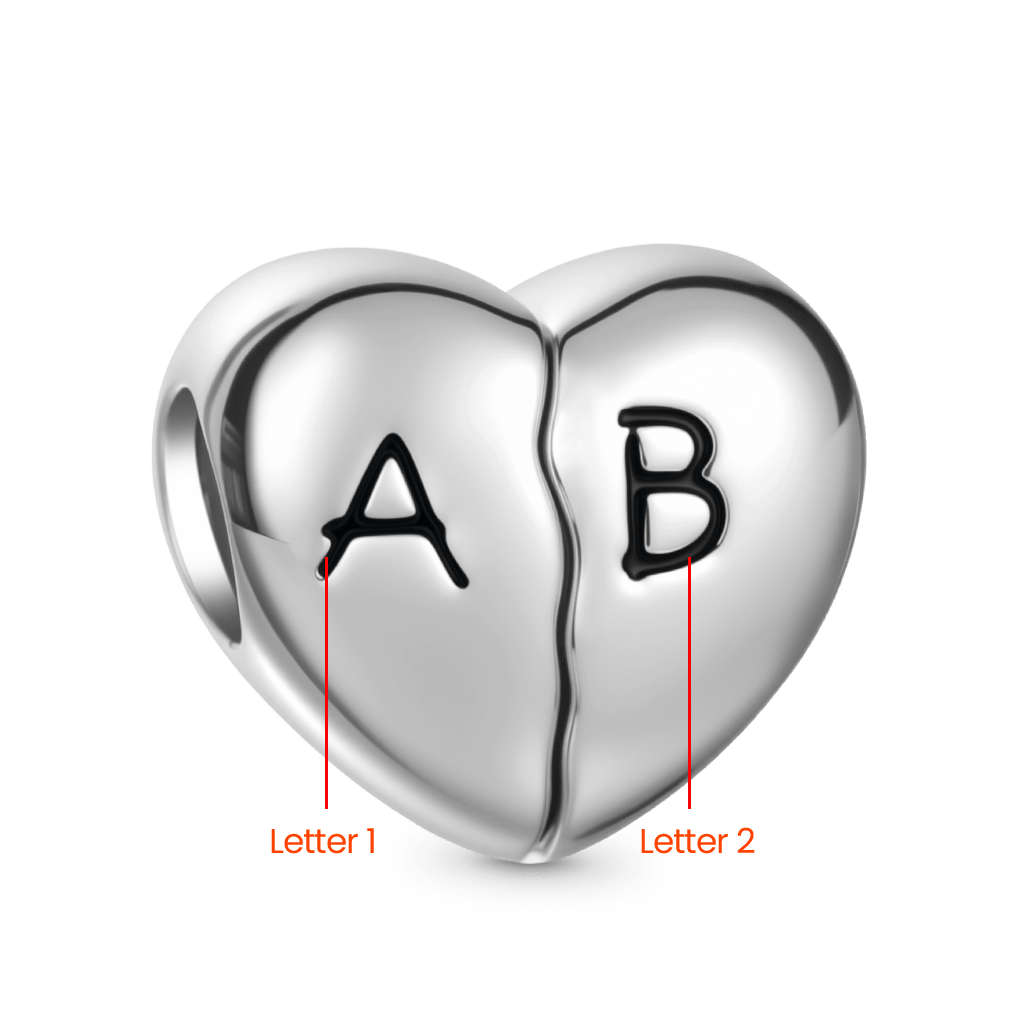 Gnoce Love Forever Heart Charm Platinum-plated Silver Blend_5