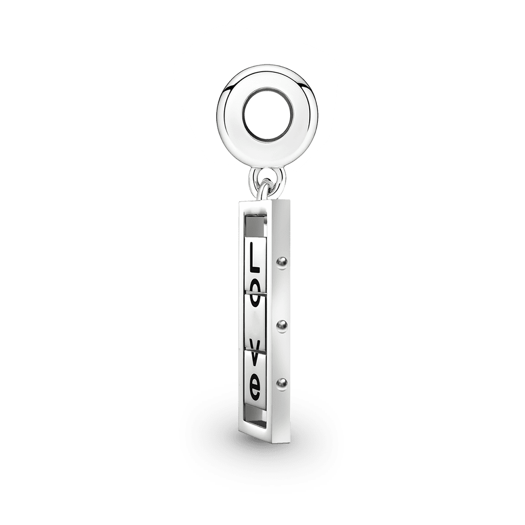 Gnoce Flip Word Card Bar Pendant Dangle Charm_6