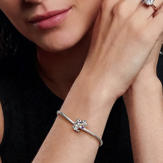 Gnoce Rabbit Mother & Baby Birthstone Charm_2