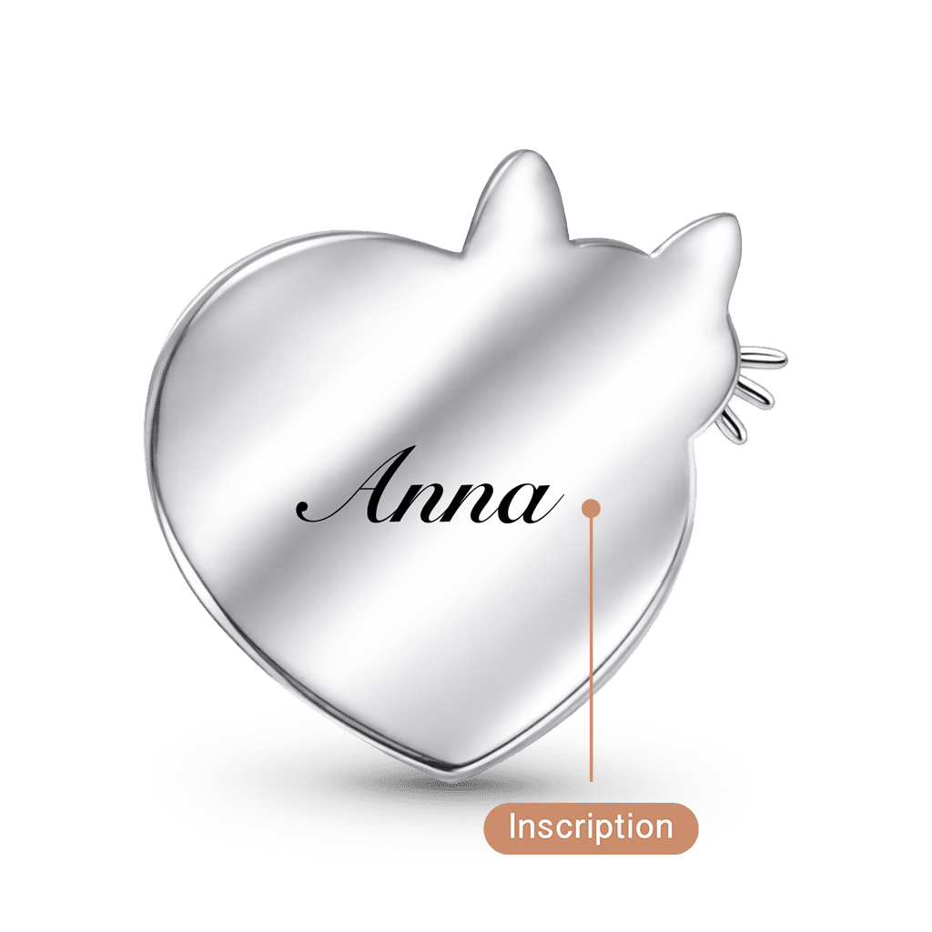 Gnoce Cat Mother & Baby Engravable Charm_5