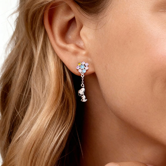 Gnoce Peanuts Snoopy Colorful Balloons Drop Earrings_2
