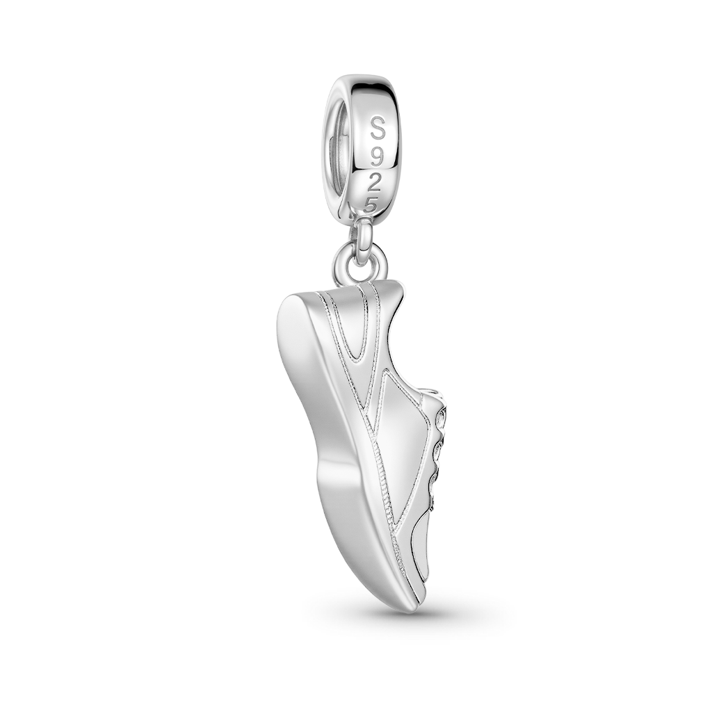 Gnoce Sports Running Shoe Charm Platinum-plated Silver Blend_5