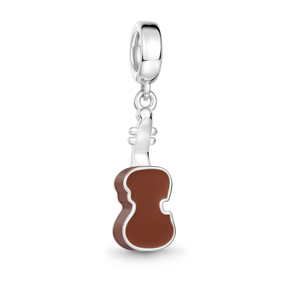 Gnoce Violin Charm Platinum-plated Silver Blend_5