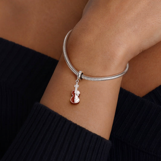 Gnoce Violin Pendant Dangle Charm_2
