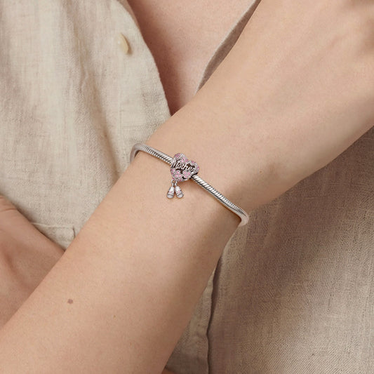 Gnoce Mother Heart with Baby Shoes Charm_2