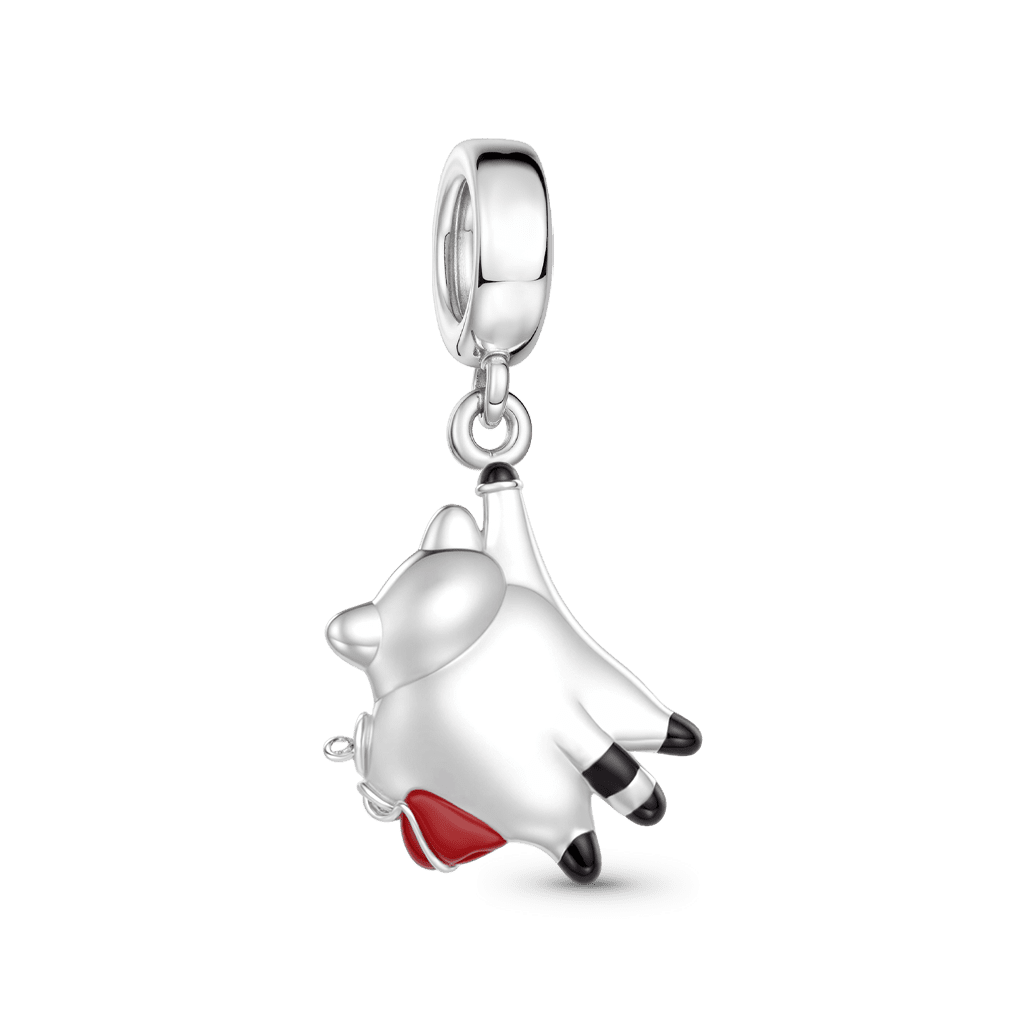 Gnoce Panda Holding A Gift Box Pendant Dangle Charm_5