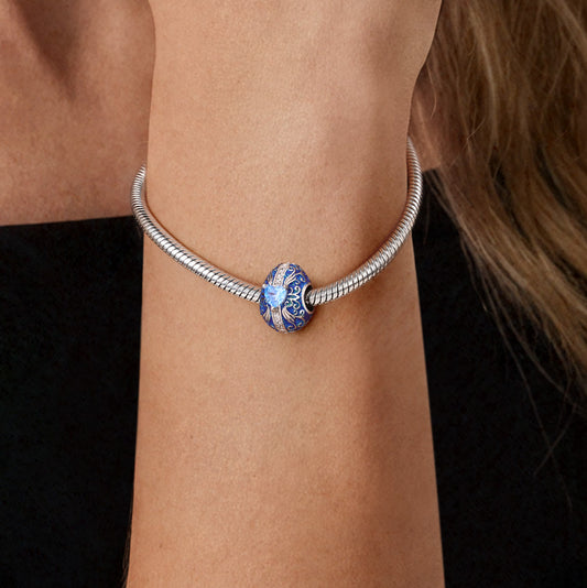 Gnoce Easter Egg Charm Platinum-plated Silver Blend_2