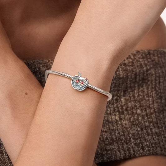 Gnoce Half An Apple Charm Platinum-plated Silver Blend_2