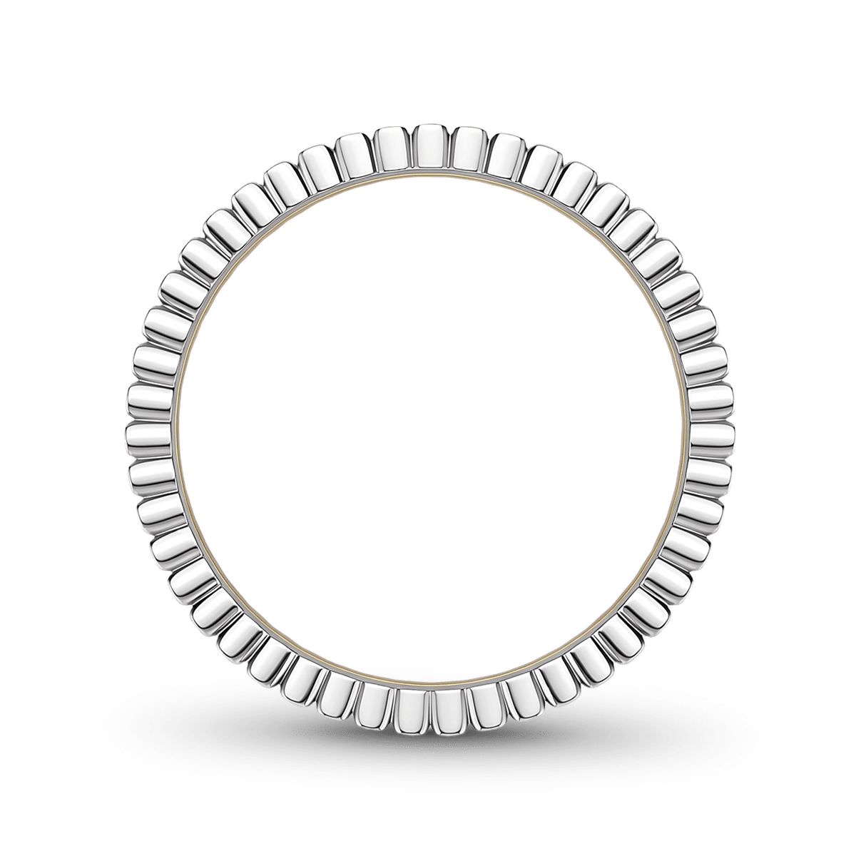 Gnoce Gold Silver Beaded Eternity Stacking Ring Set_6