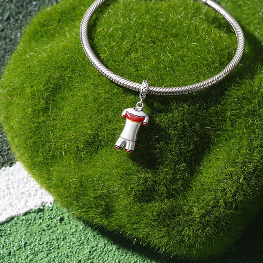 Gnoce German Style Soccer Jerseys Charm Platinum-plated Silver Blend_6