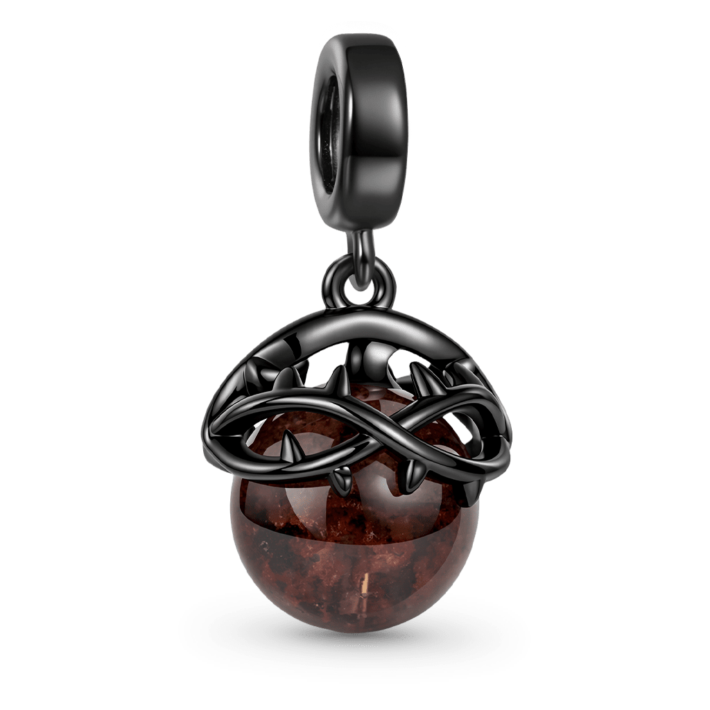 Gnoce Red Phantom Quartz Thorn Charm_5