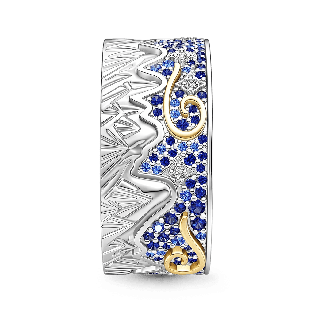 Gnoce Mountain Cloud Starry Sky Ring Platinum-plated Silver Blend_6