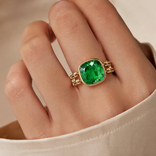 Gnoce Vintage Spinning Emerald Ring_2
