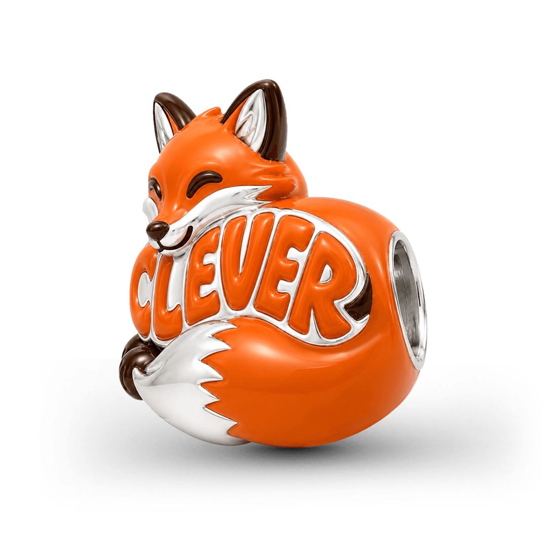 Gnoce Stay Clever Fox Charm Bead Platinum-plated Silver Blend_6