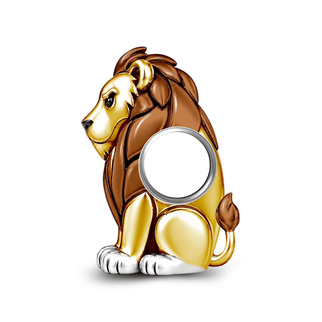 Gnoce Brave Letter Lion Bead Platinum-plated Silver Blend_6