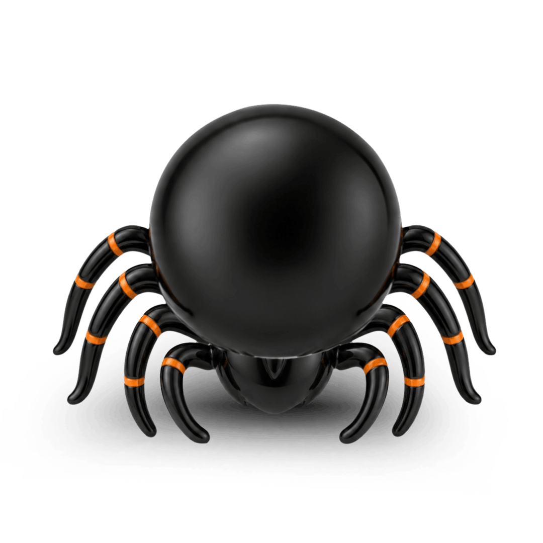 Gnoce Glow-in-the-dark Cute Spider Stopper Charm Platinum-plated Silver Blend_7
