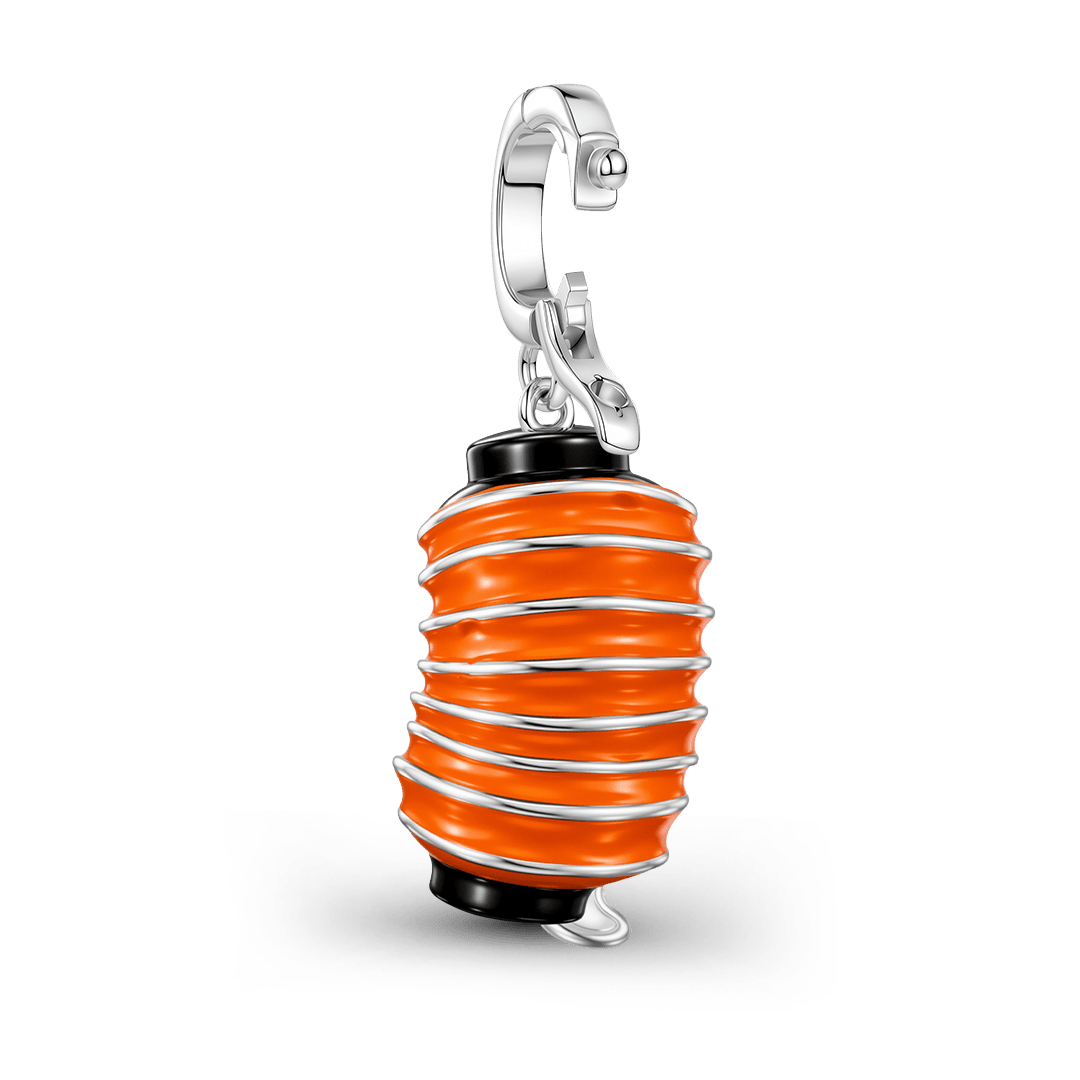 Gnoce Glow In Dark Halloween Monster Lantern Clasp Dangle Charm Platinum‑plated Silver Blend_7