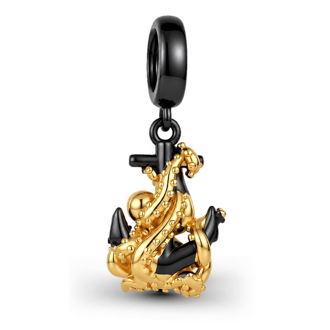 Gnoce Halloween Gothic Kraken Anchor Skull Dangle Charm_5