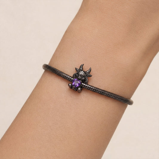 Gnoce Halloween Gothic Baphomet Goat Birthstone Bead_2