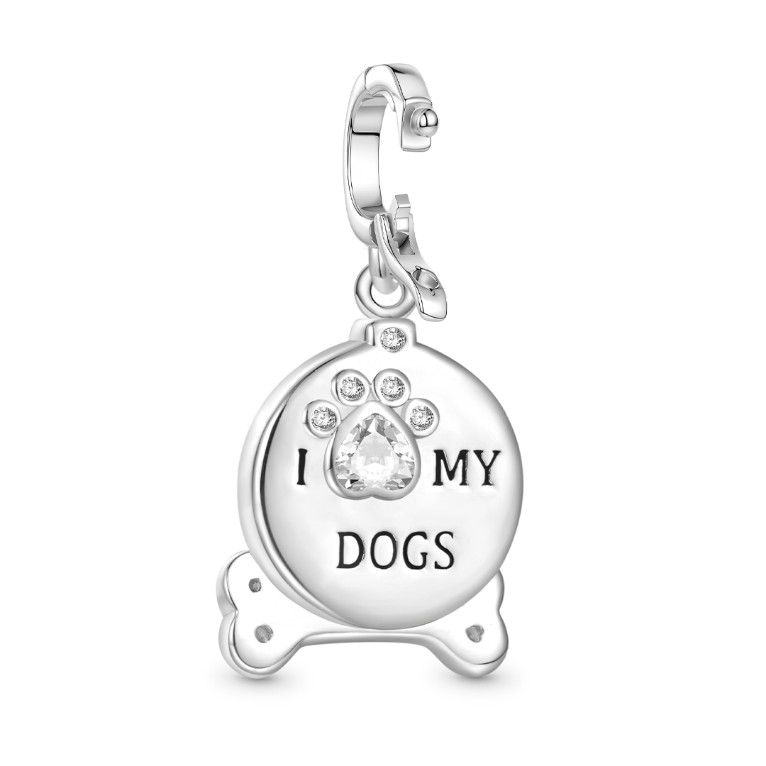 Gnoce Engravable Pet Dog Accessories Photo Pendant Dangle Charm_4