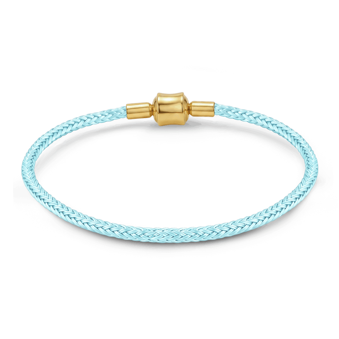 Gnoce Sky‑Blue Round Snap‑Lock Basic Bracelet_4