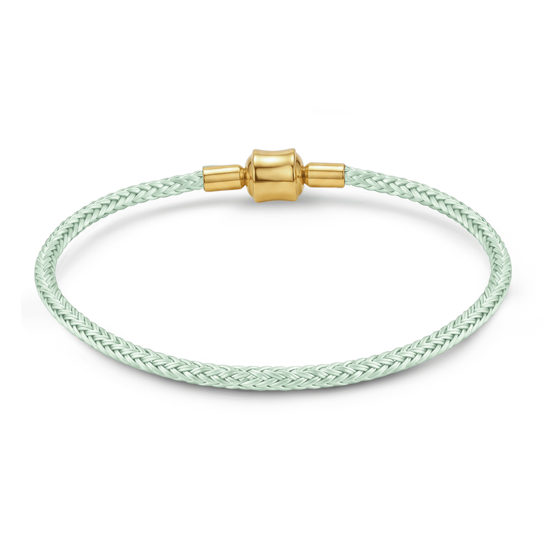 Gnoce Mint‑Green Round Snap‑Lock Basic Bracelet_4