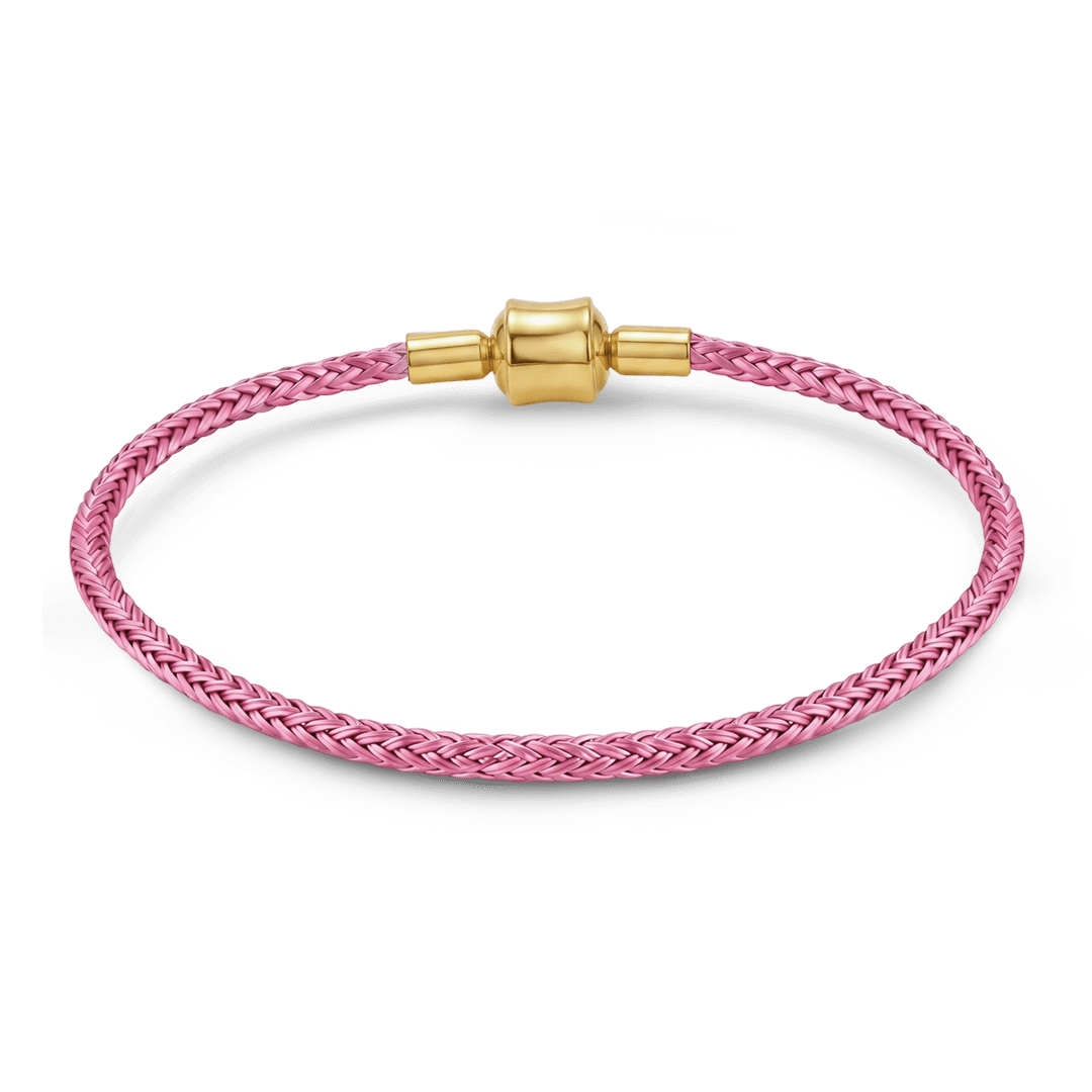 Gnoce Dusty‑Pink Round Snap‑Lock Basic Bracelet_4