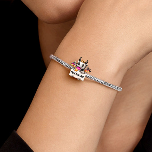 Gnoce Punk Glow‑in‑the‑dark Fearless Dragon Rebel Bead Platinum‑plated Silver Blend_3