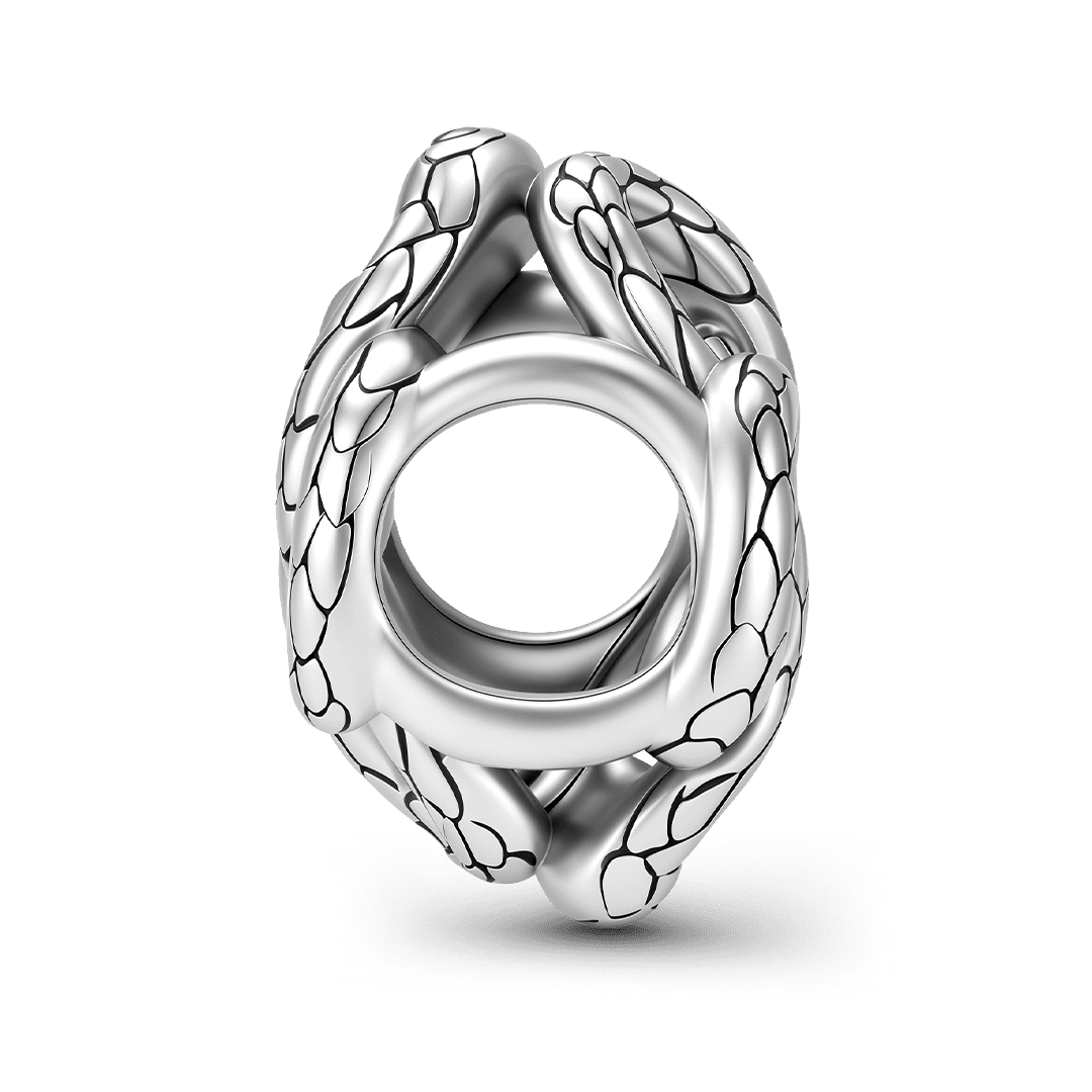 Gnoce Halloween Ouroboros Snake Bead 925 Sterling Silver_5