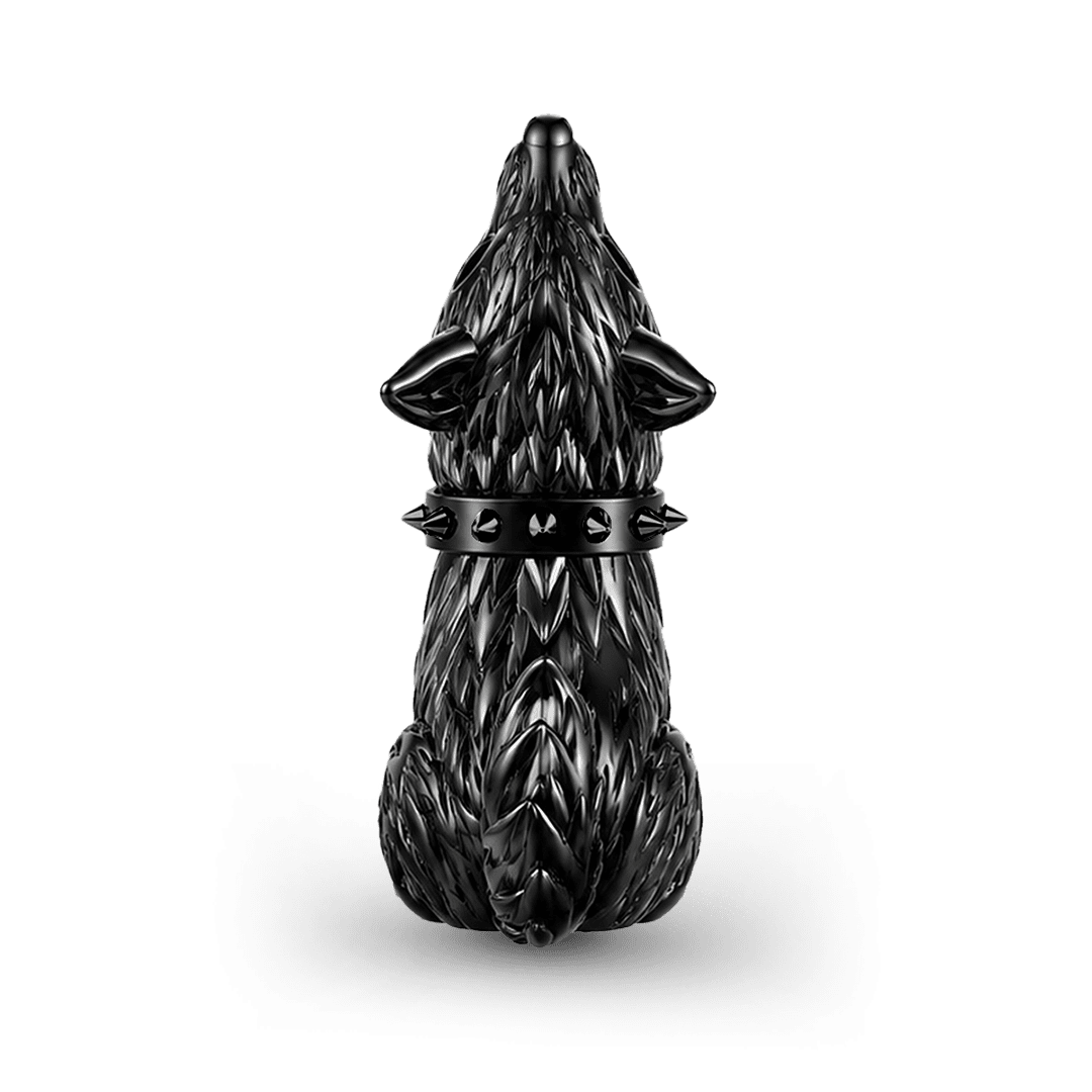 Gnoce Halloween Evil Critter Black Wolf Bead Charm Black Gold-plated Silver Blend_6