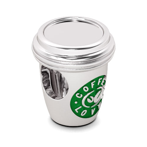 Gnoce "You Are My Coffee " 925 Sterling Silver Coffee Cup Shape Bead Charms Hobby Theme Best for Necklace or Bracelet_3