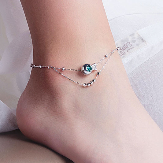 Bubble Fish Anklet 925 Sterling Silver_4